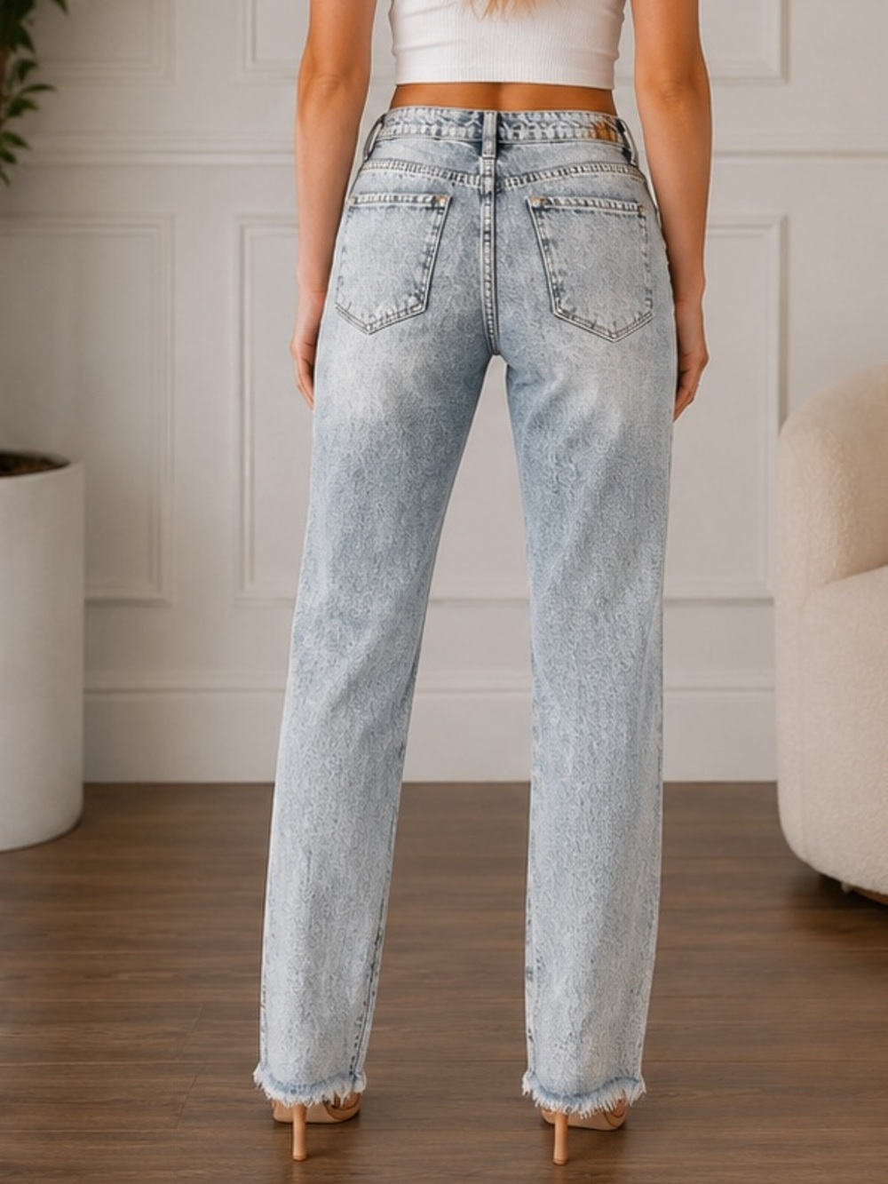 KanCan Distressed Jeans – Size 9/28 | Light Wash Raw Hem Denim - Picture 9 of 9